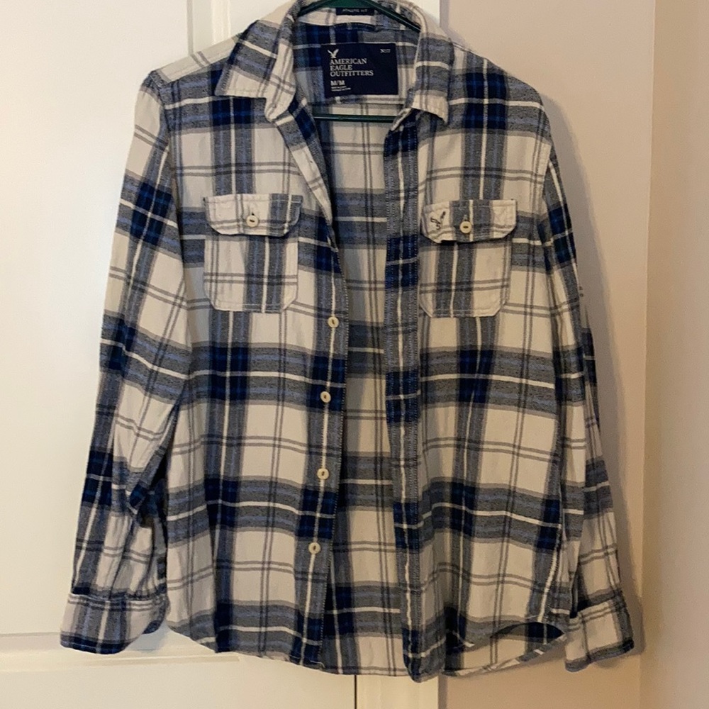 American Eagle Thick Button Down Flannel Top - image 2
